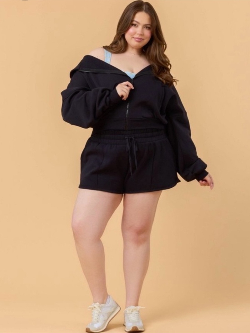 Blogilates Women's Marshmallow Full Zip Hooded Sweatshirt - 3X - Picture 2 of 4